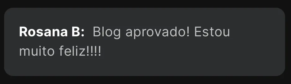 Rosana — Blog aprovado